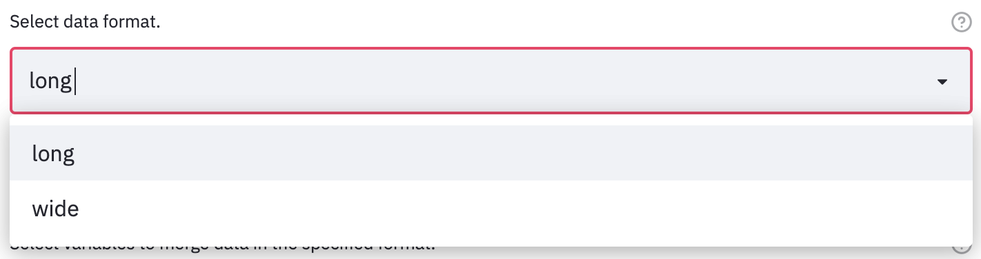 select data format